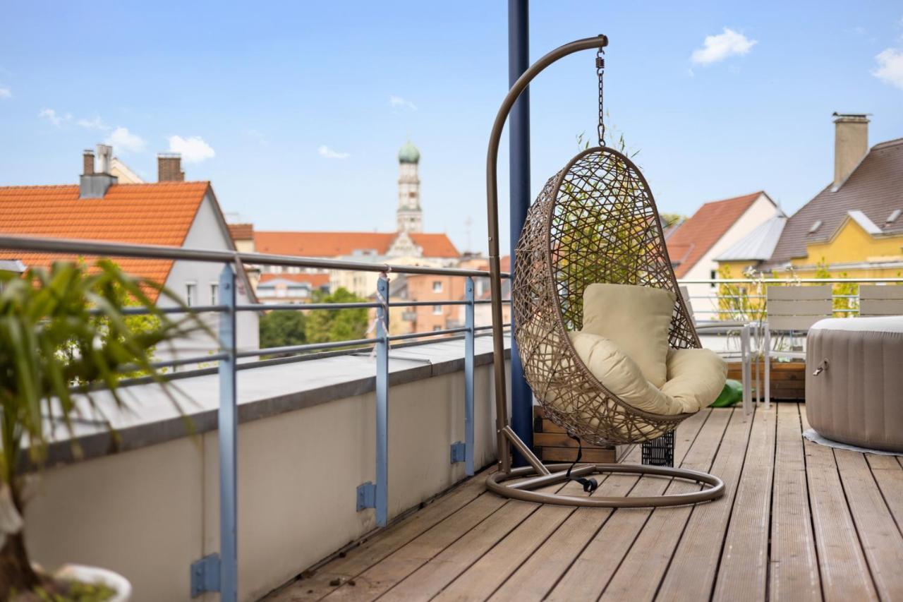 Arbio I Premium Penthouse Apartment Augsburg Exterior photo