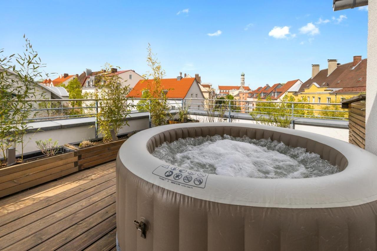 Arbio I Premium Penthouse Apartment Augsburg Exterior photo