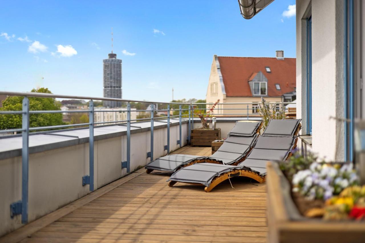 Arbio I Premium Penthouse Apartment Augsburg Exterior photo