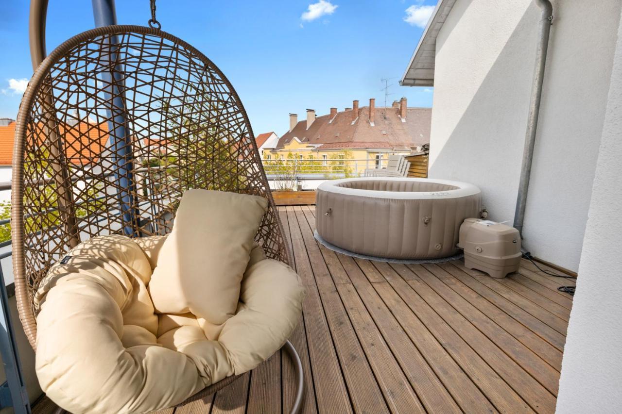 Arbio I Premium Penthouse Apartment Augsburg Exterior photo